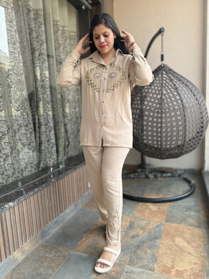 Embroidered Plus Size Cord Set (Cord 008)