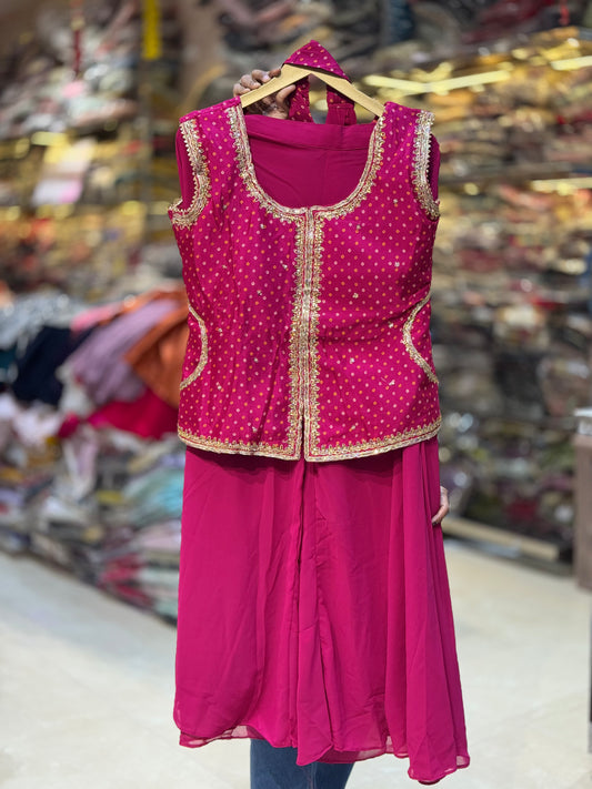 HOT PINK SHORT TOP WITH JAFFA