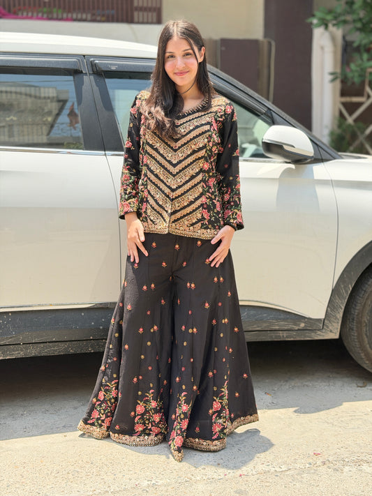 WEDDING WEAR KURTI DESIGN WITH SIPI WORK WITH FULL DLAIR JAFFA