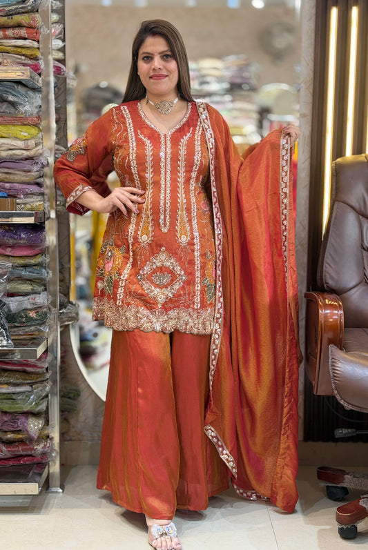 PREMIUM SILVER PEARL AND TILLA WORK JAFFA SUIT