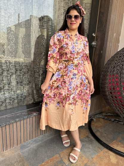 Floral Print Maxi Dress (Dress 006)