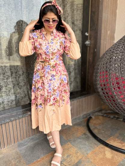 Floral Print Maxi Dress (Dress 006)