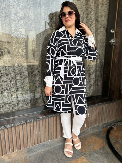 Lines Collared Dress (Dress 007)