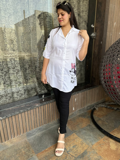 Micky Printed Up & Down Shirt