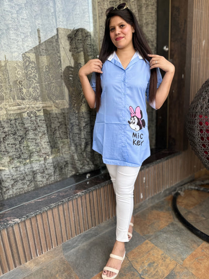 Micky Printed Up & Down Shirt