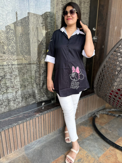 Micky Printed Up & Down Shirt