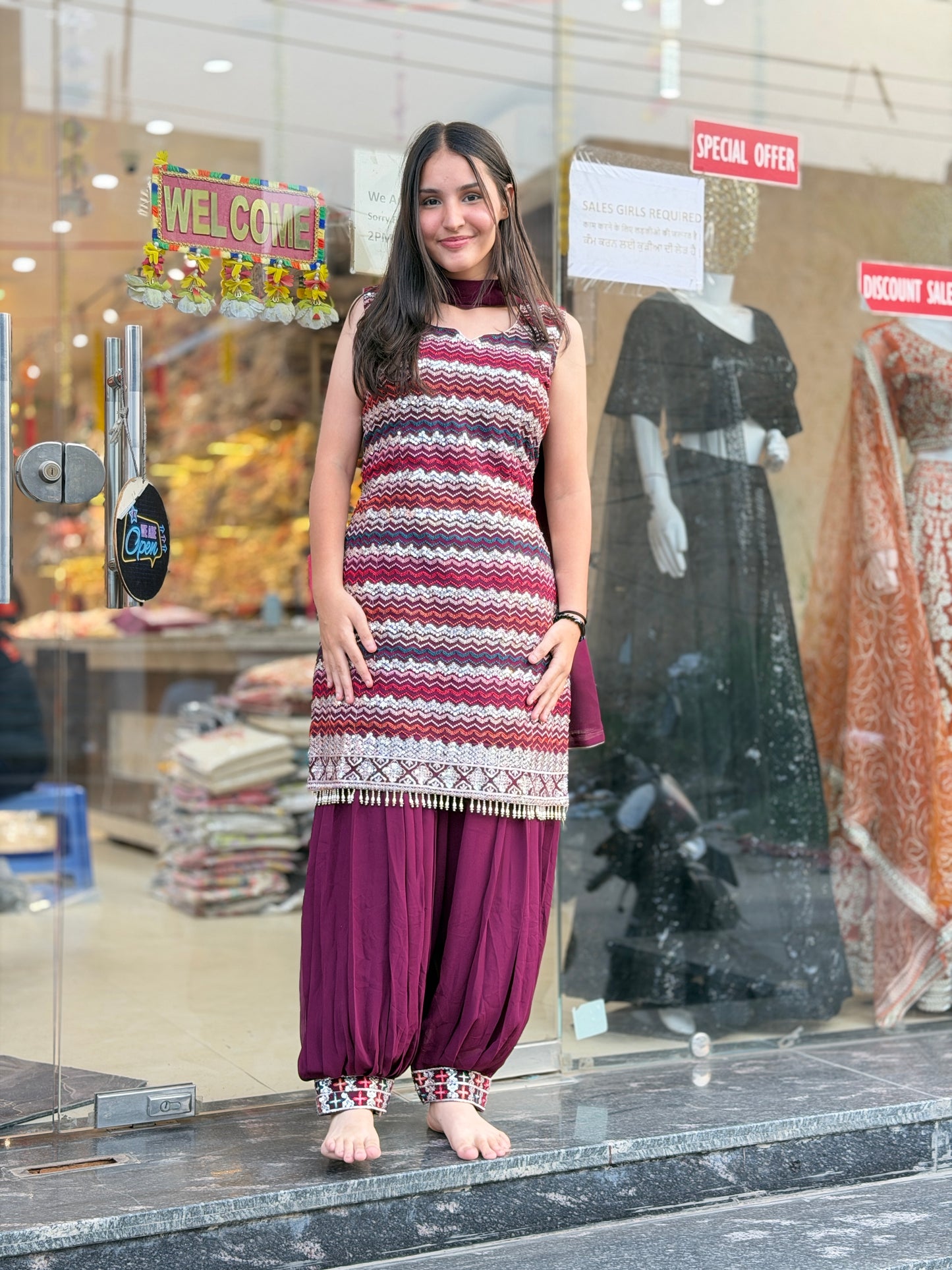 BEAUTIFUL GEORGET PARTY WEAR PATHANI SALWAR SUIT
