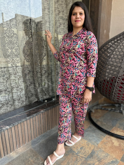 Leaf Kurta Pant Cord Set (Cord 010)