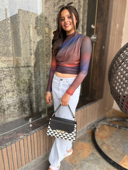 Gradient Long Sleeves Top