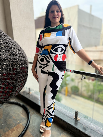 Eye Print Women Track Suit