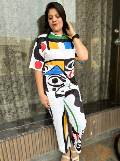 Eye Print Women Track Suit