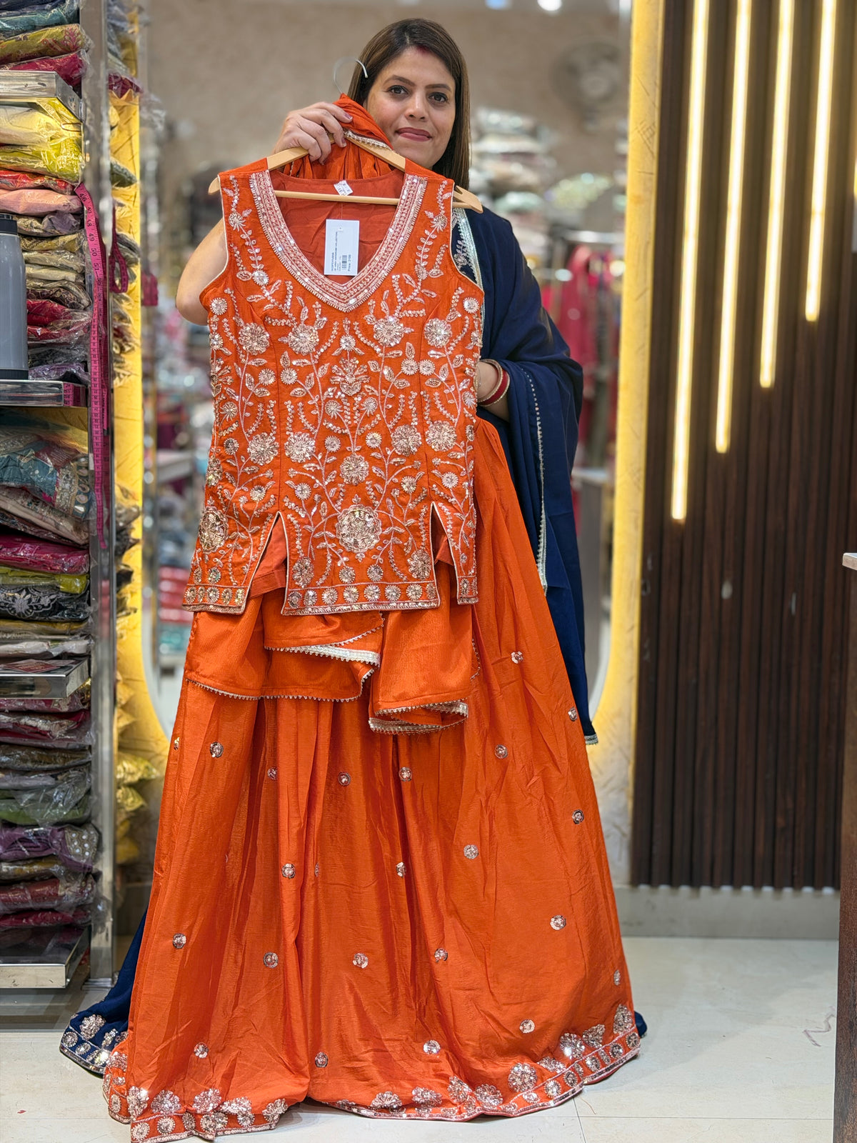 WEDDING WEAR FULL HANDWORK CHINON LEHENGA