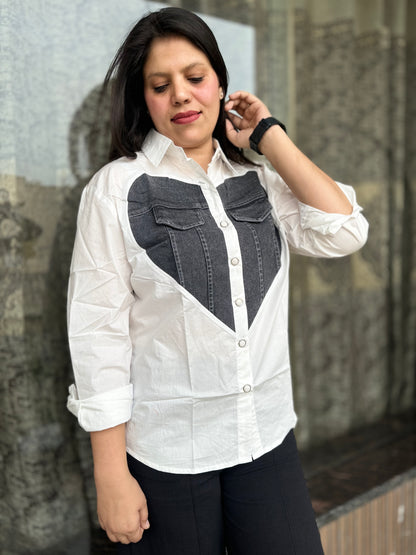 Denim Heart Shirt