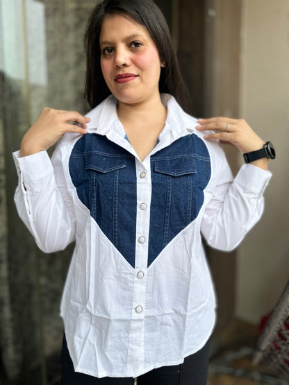 Denim Heart Shirt