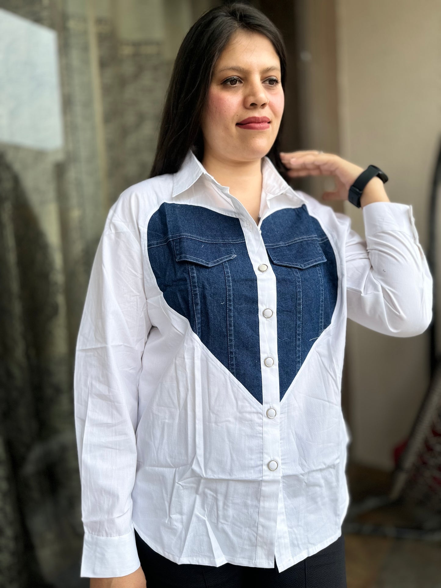 Denim Heart Shirt