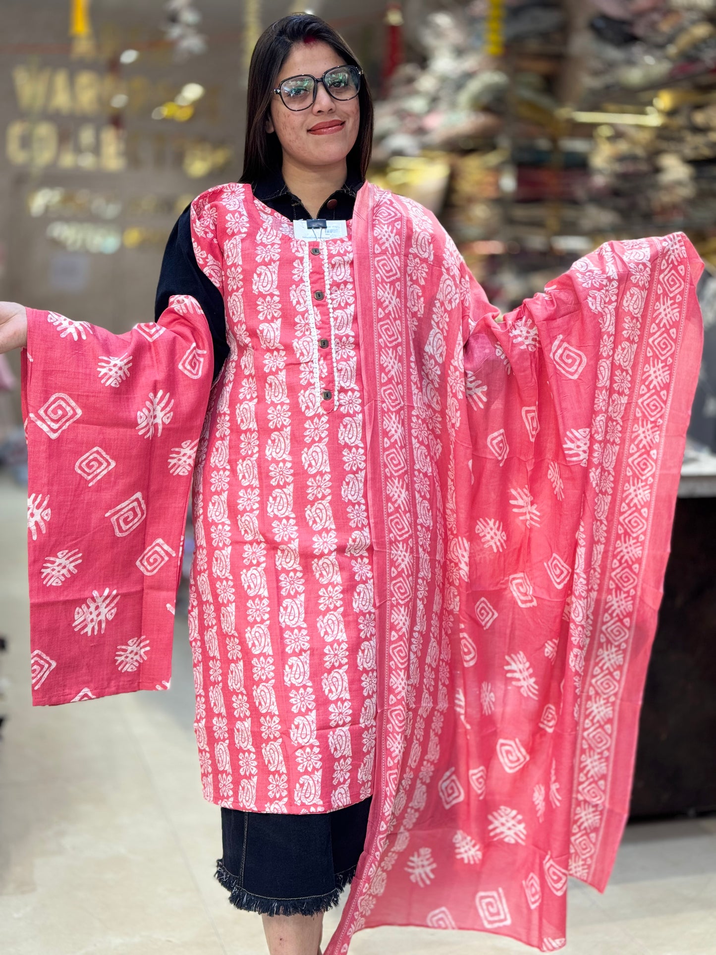 BATIK PRINT PLUS SIZE SUIT(ARTICAL NO-Q37L0018)