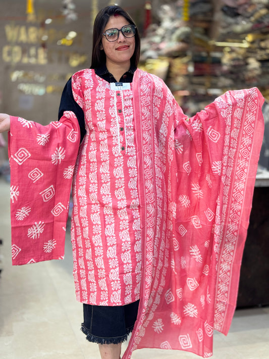 BATIK PRINT PLUS SIZE SUIT(ARTICAL NO-Q37L0018)