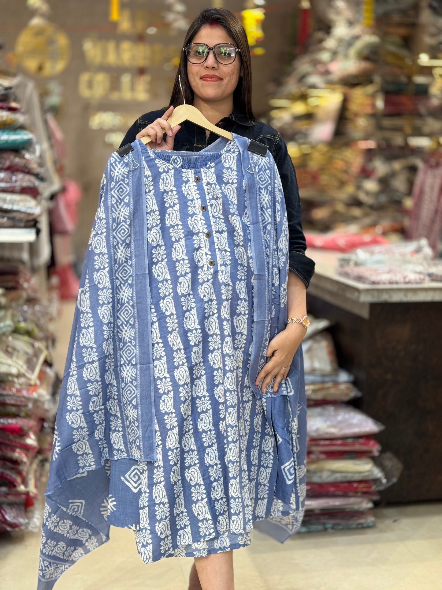 BATIK PRINT PLUS SIZE SUIT(ARTICAL NO-Q37L0018)
