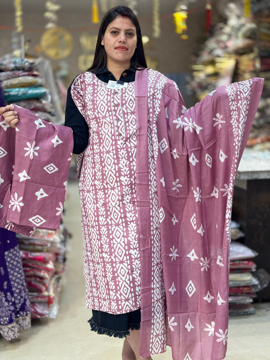 BATIK PRINT PLUS SIZE SUIT(ARTICAL NO-Q37L0022)