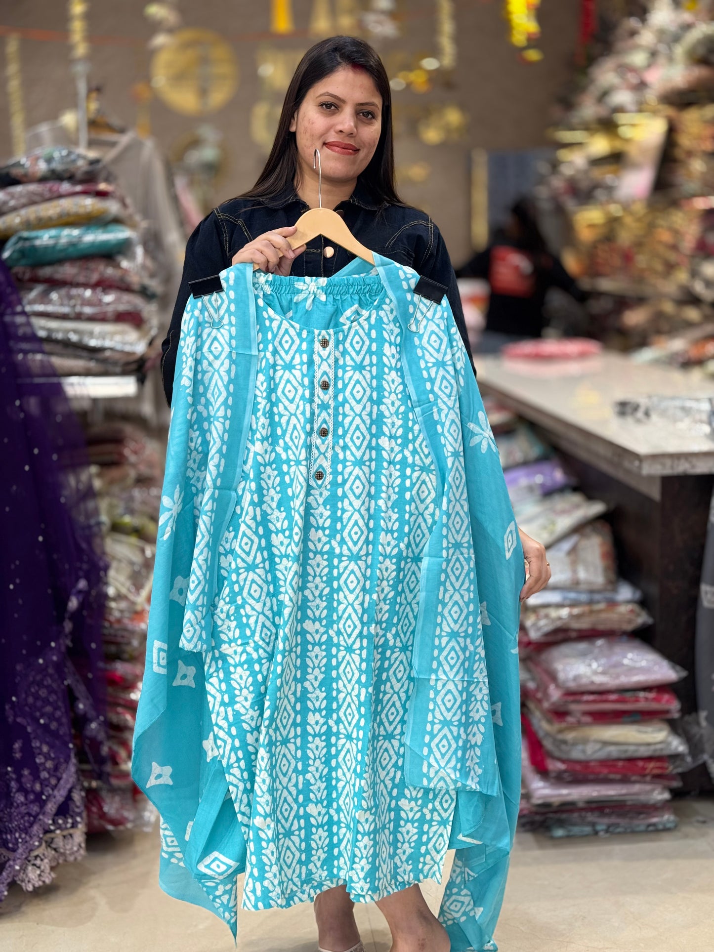 BATIK PRINT PLUS SIZE SUIT(ARTICAL NO-Q37L0022)