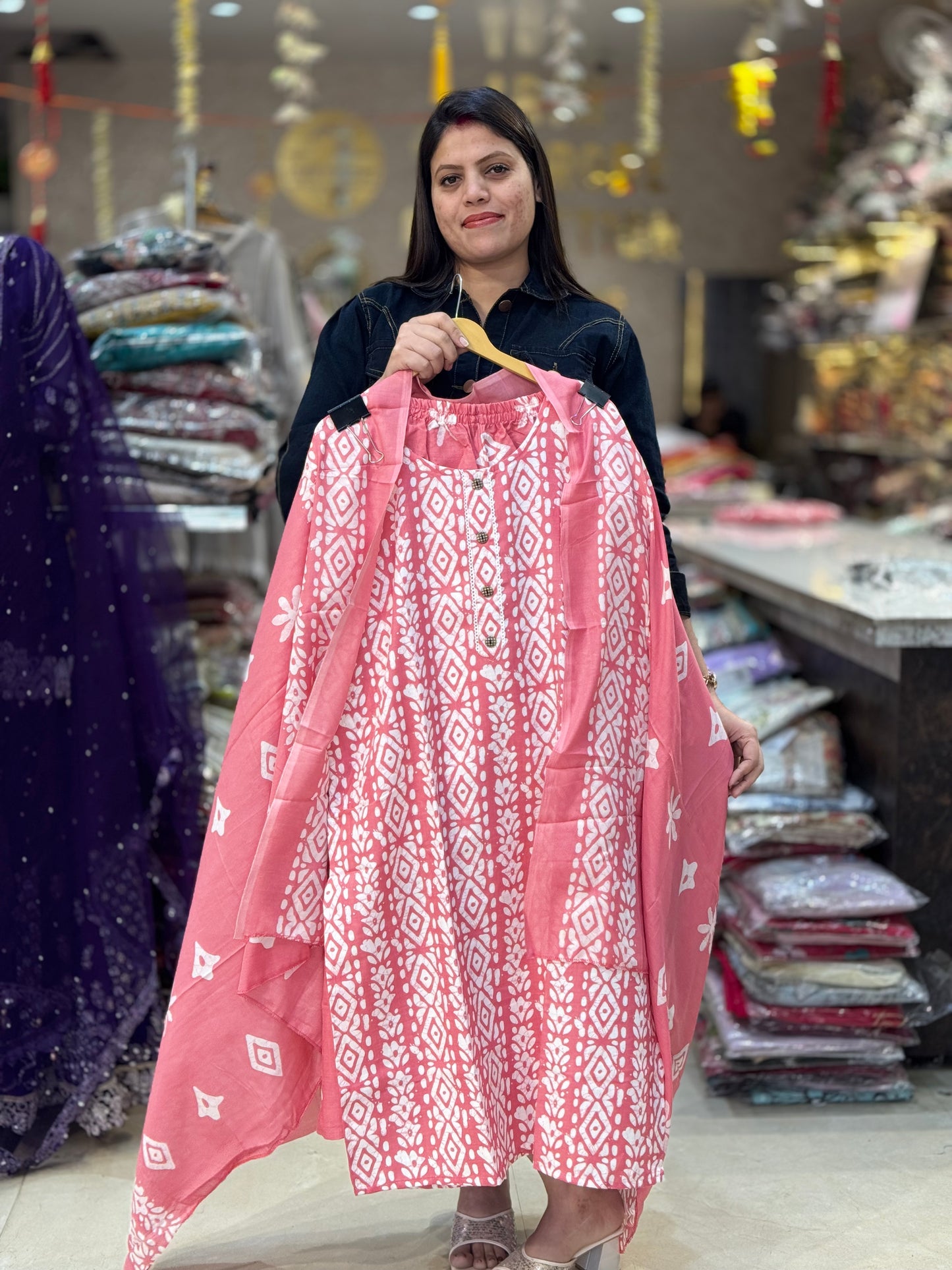 BATIK PRINT PLUS SIZE SUIT(ARTICAL NO-Q37L0022)