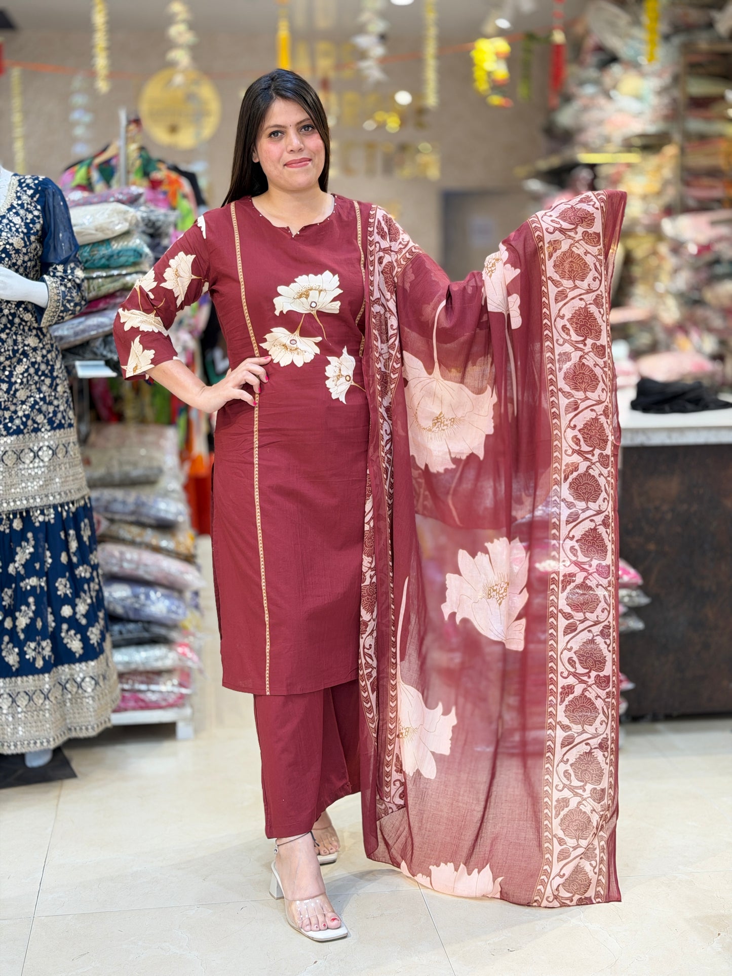 PURE COTTON DESIGNER DABBU COTTON SUIT