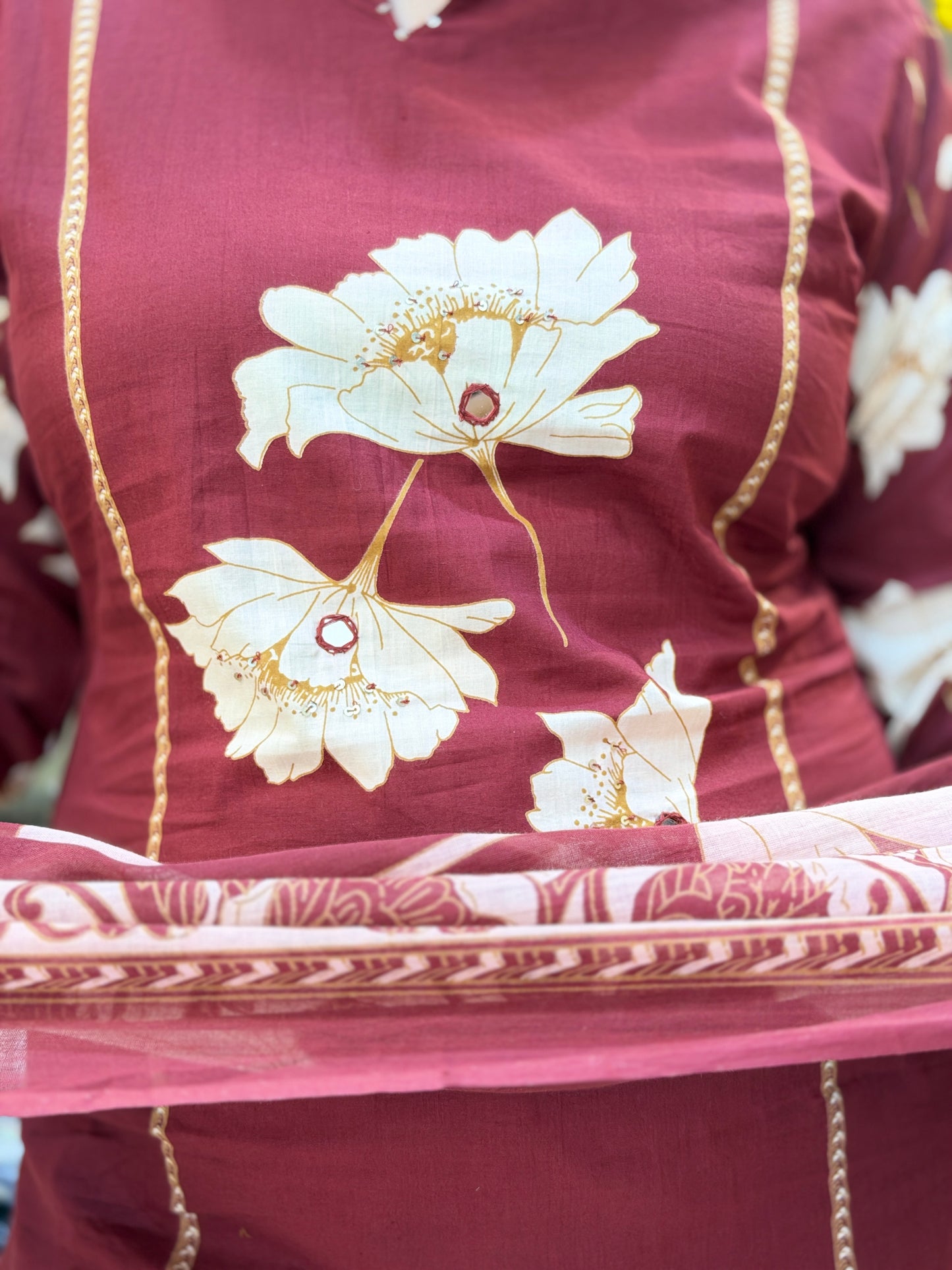 PURE COTTON DESIGNER DABBU COTTON SUIT