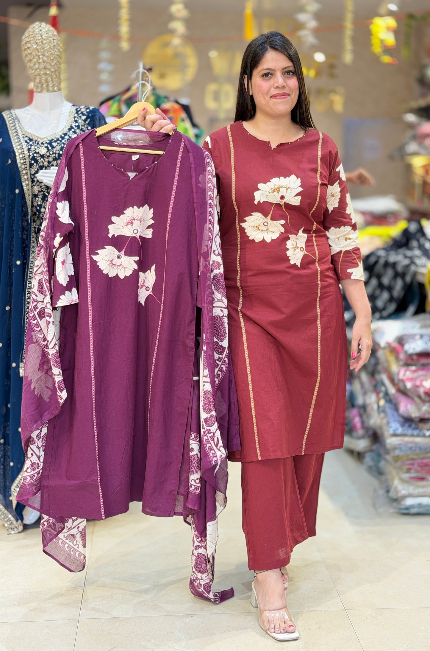 PURE COTTON DESIGNER DABBU COTTON SUIT