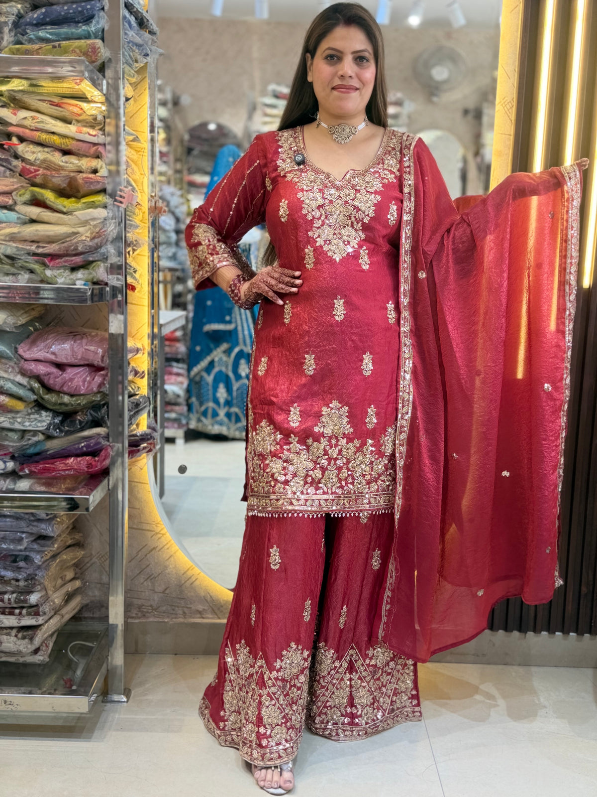 PAKISTANI FULL HEAVY JAFFA SET WITH HAND WORK