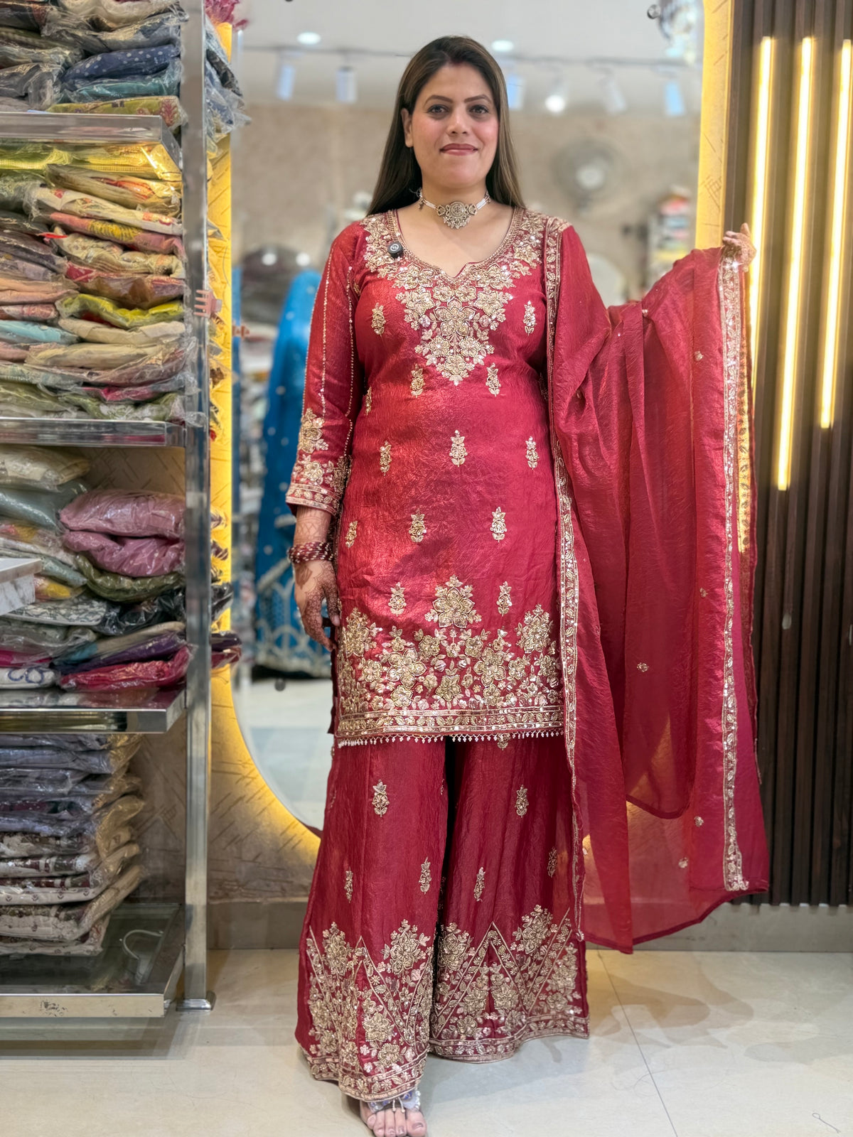 PAKISTANI FULL HEAVY JAFFA SET WITH HAND WORK