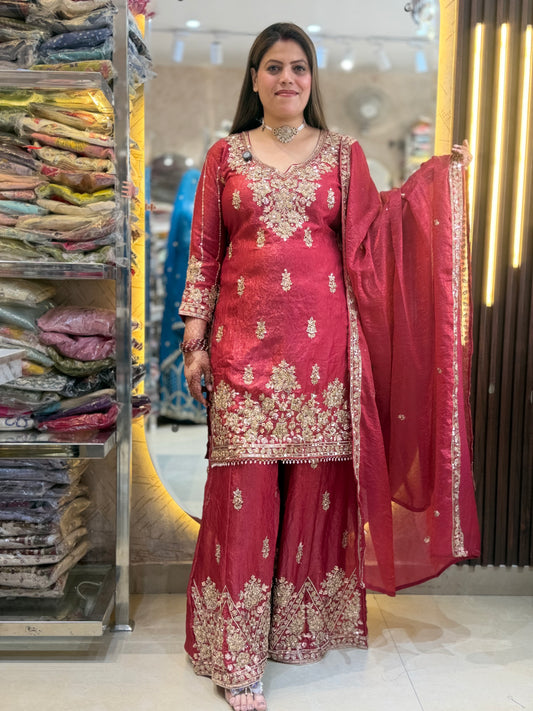 PAKISTANI FULL HEAVY JAFFA SET WITH HAND WORK
