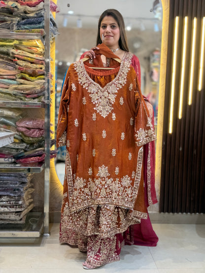 PAKISTANI FULL HEAVY JAFFA SET WITH HAND WORK