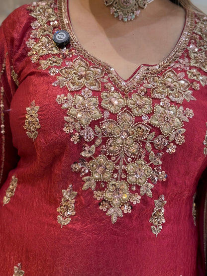 PAKISTANI FULL HEAVY JAFFA SET WITH HAND WORK