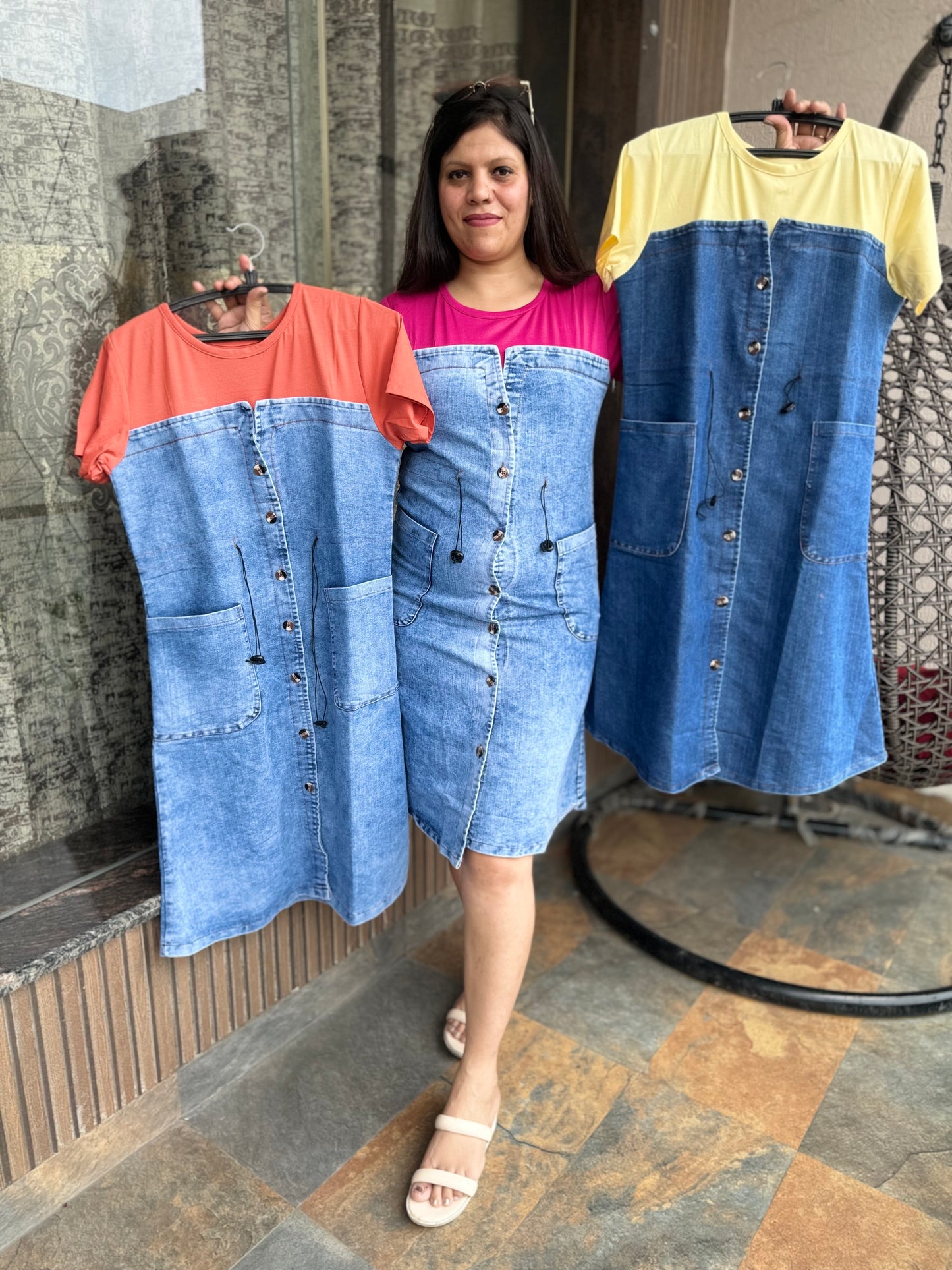Women's Trendy Denim One Piece Dress