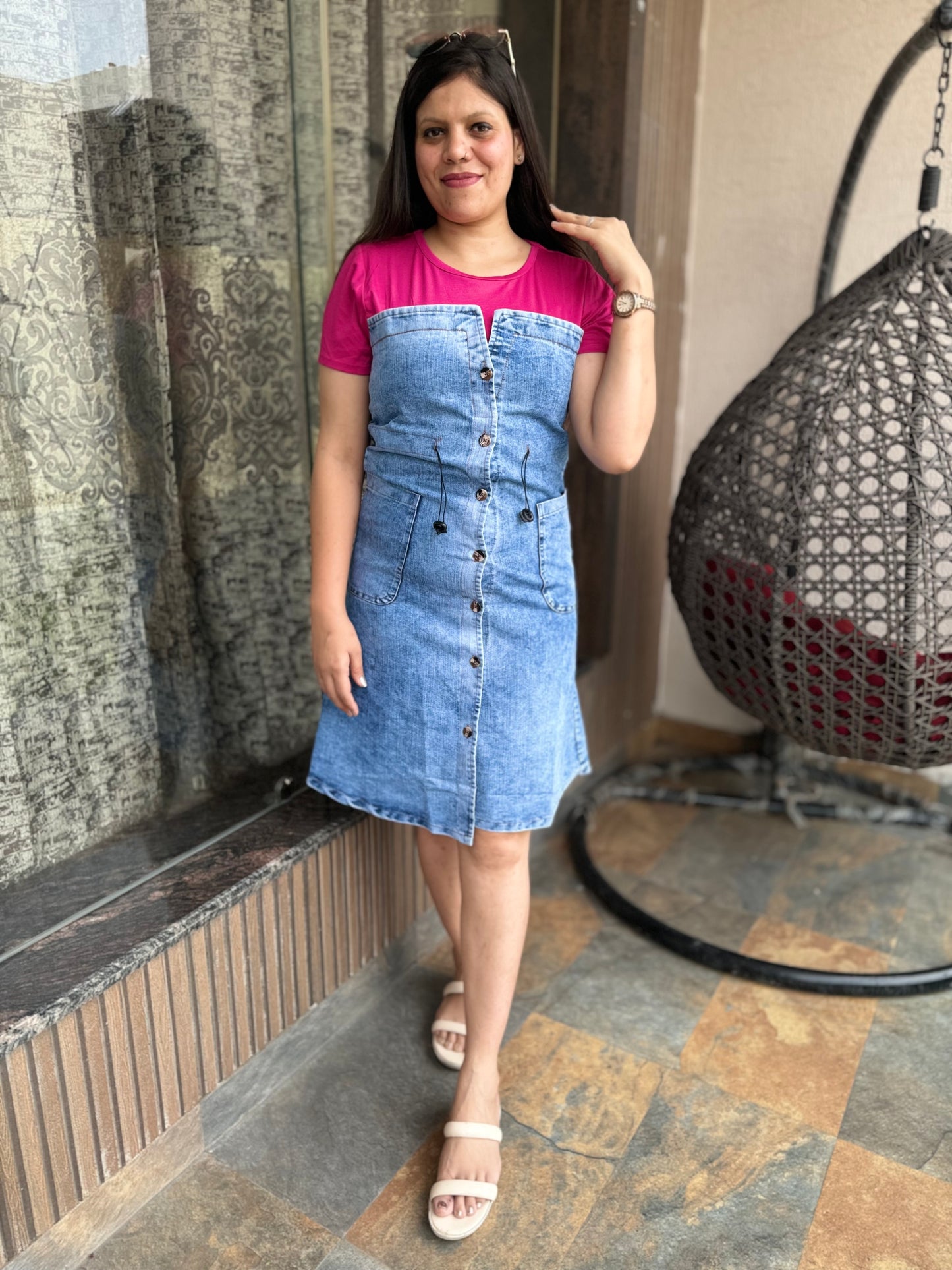 Women's Trendy Denim One Piece Dress