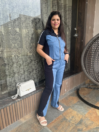 Women's Trendy Denim Co-Ord Set
