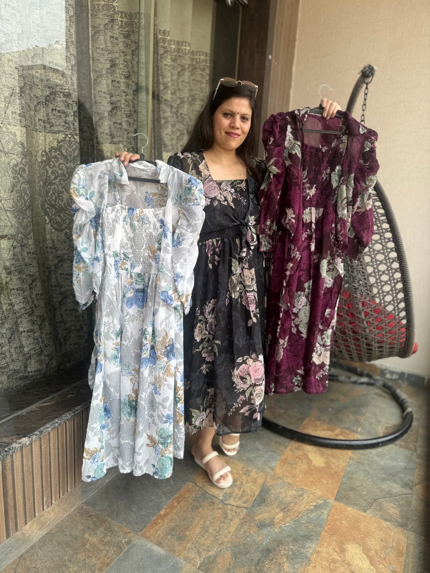 2 Peice Floral Printed Dress