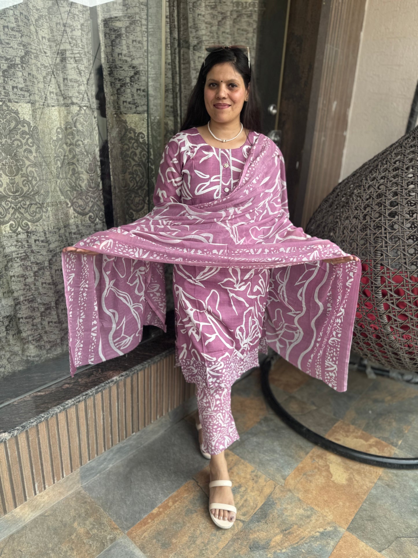 Floral Printed Suit