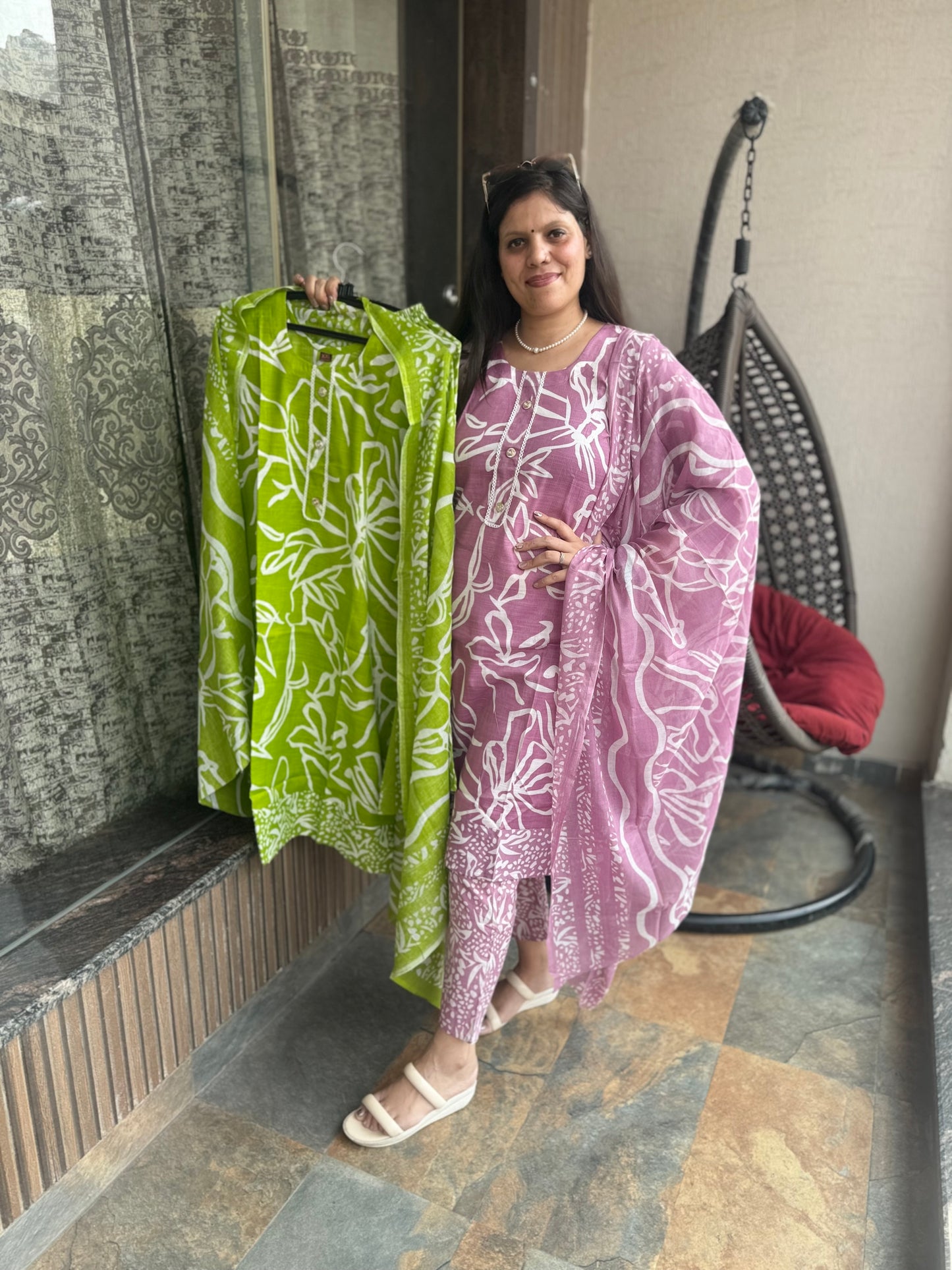 Floral Printed Suit