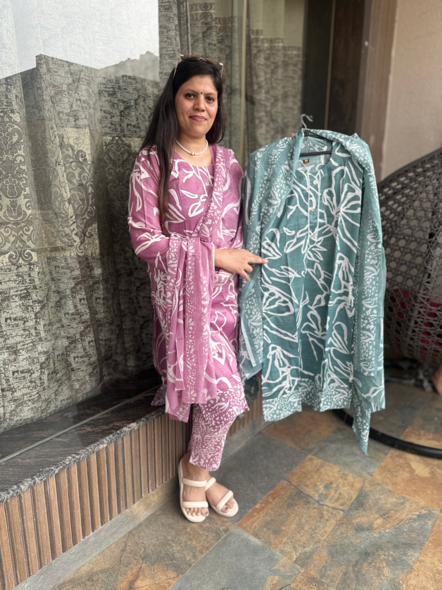 Floral Printed Suit