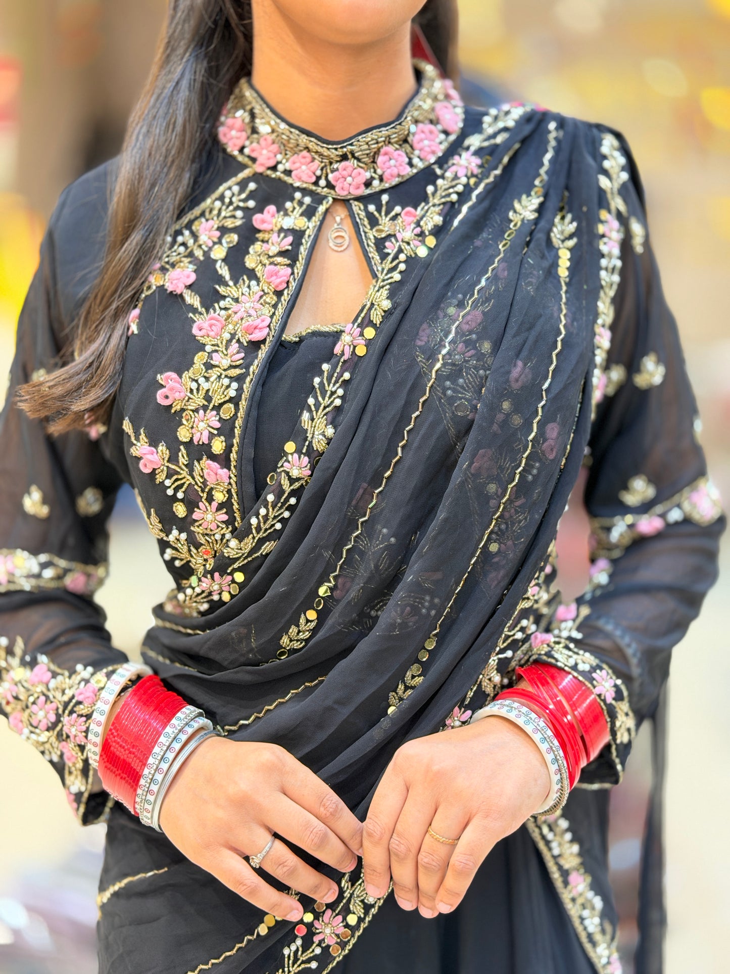 PURE GEORGET BEAUTIFUL LEHNGA SAREE