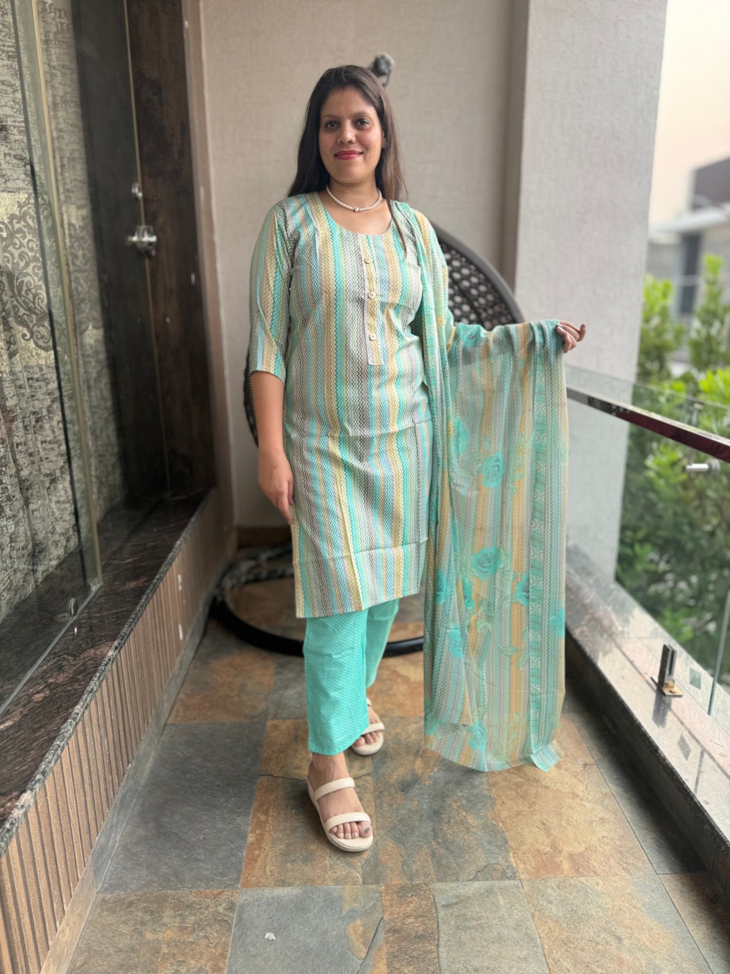 Zig Zak Cotton Suit