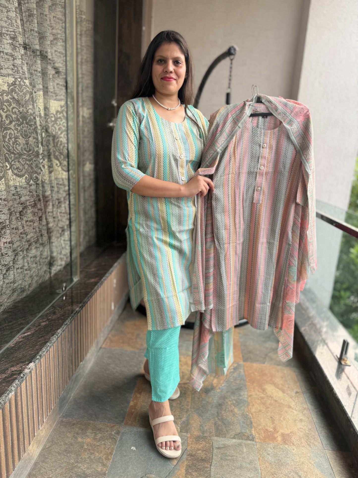 Zig Zak Cotton Suit