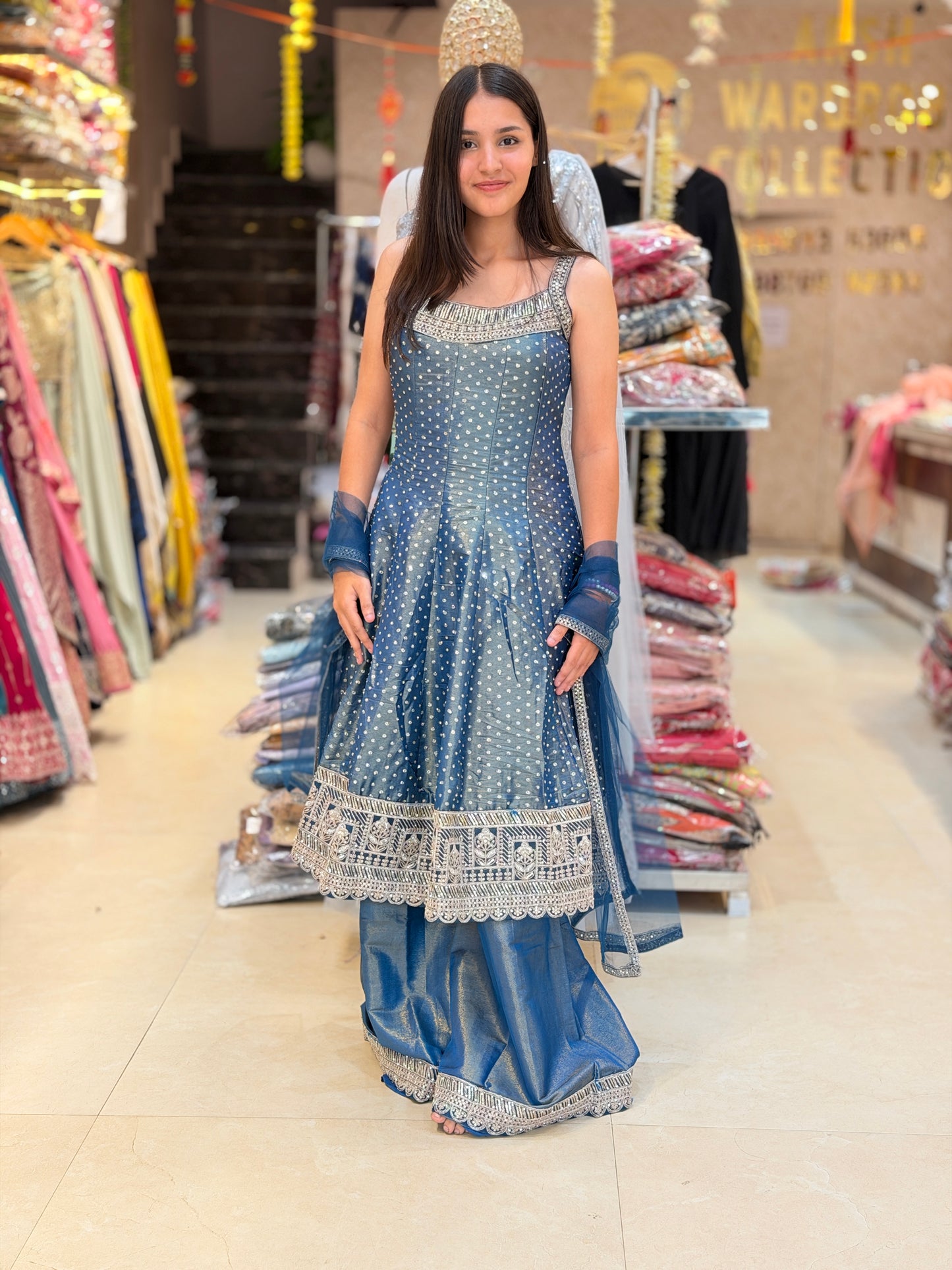 HEAVY ANARKALI WITH THE DESIGNER NECK