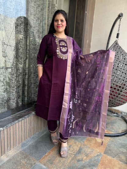 Cotton Suit With Banarsi Duppta (Style No 1108)