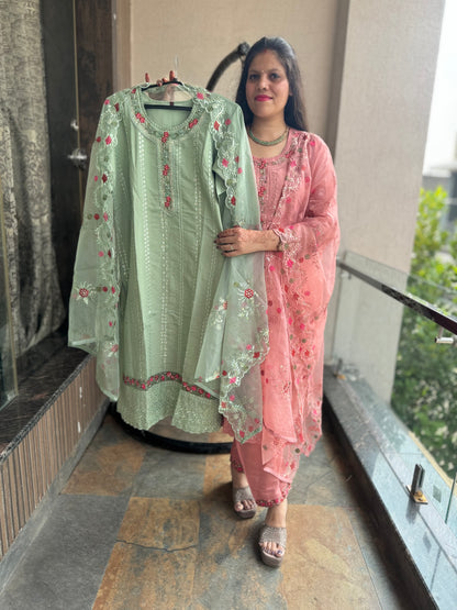 Pakistani Organza Suit (Style No 1110)