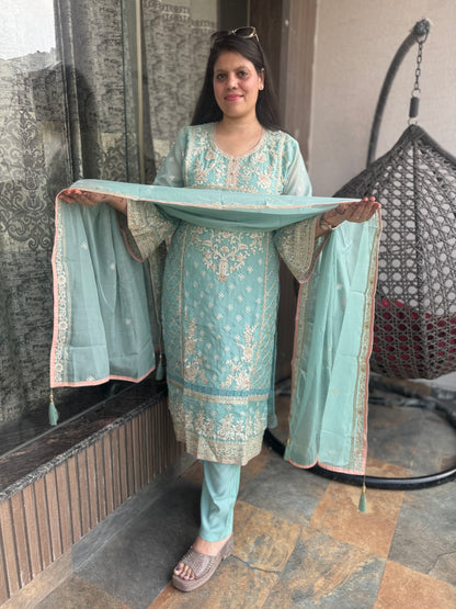 Organza Pakistani Suit (Style No 1115)