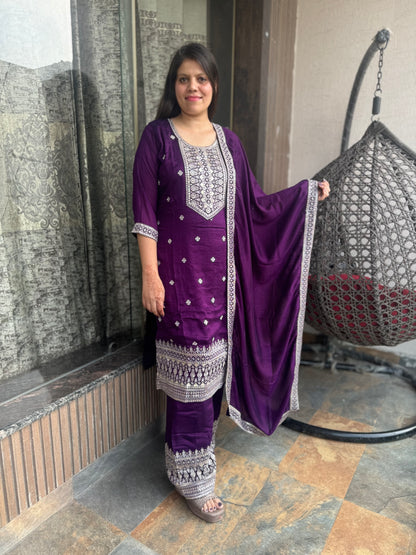 Chinon Heavy Embroidery Suit(Style No 1114)