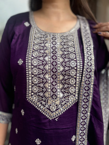 Chinon Heavy Embroidery Suit(Style No 1114)