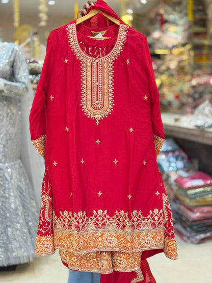 WEDDING WEAR FULL SIPI AND TILLA WORK SUIT